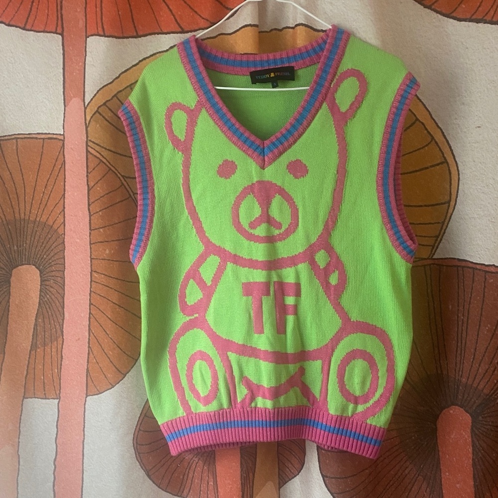 TEDDY FRESH BEAR knit sweater vest